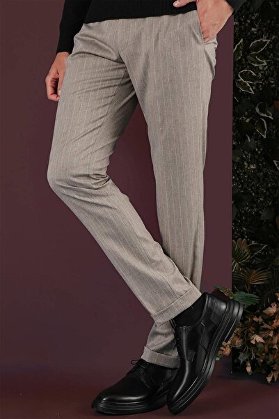 Efor P 1134 Slim Fit Bej Spor Pantolon