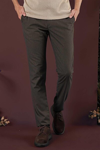 Efor P 1136 Slim Fit Kahve Klasik Pantolon
