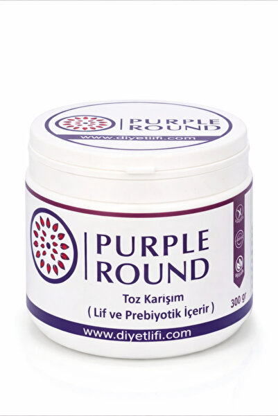 Purple Round Diyet Lifi Toz Karışım Lif Ve Prebiyotik 300g