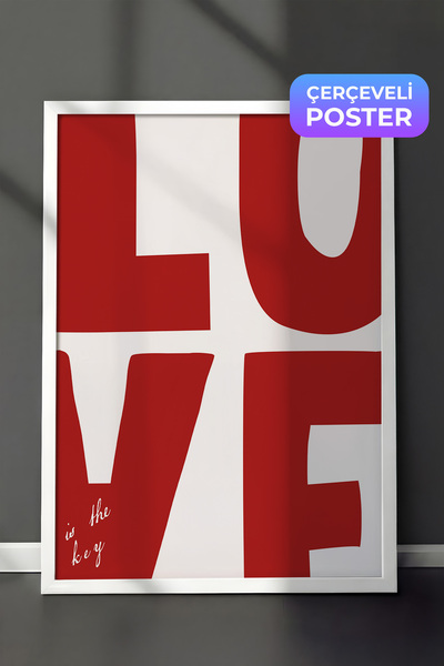 Postifull Slika u belom okviru, ljubav, serija Comfort, zidna slika za kuhinj...