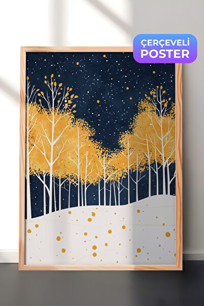 Postifull Slika u drvenom okviru, set postera i okvira, serija za novogodišnj...