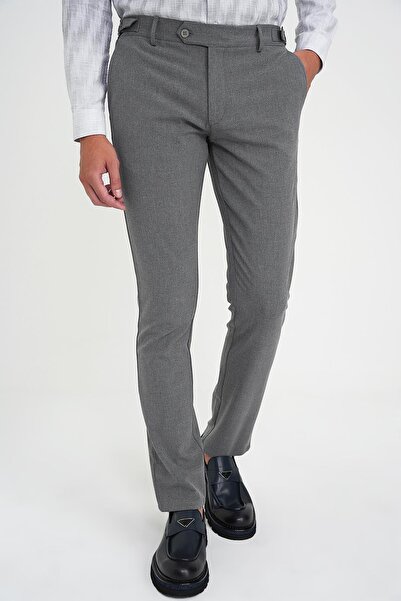 Efor Comfort Fit Beli Lastikli Yandan Tokalı Esnek Açık Gri Jogger Pantolon P...