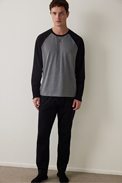 Penti Lacivert Erkek Uzun Kollu Pijama Takımı