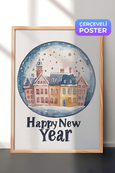 Postifull Slika u drvenom okviru, set postera i okvira, serija za novogodišnj...