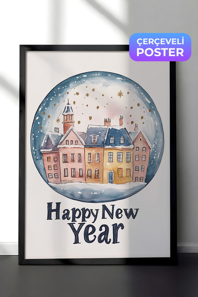 Postifull Slika u crnom okviru, set postera i okvira, serija za novogodišnju ...