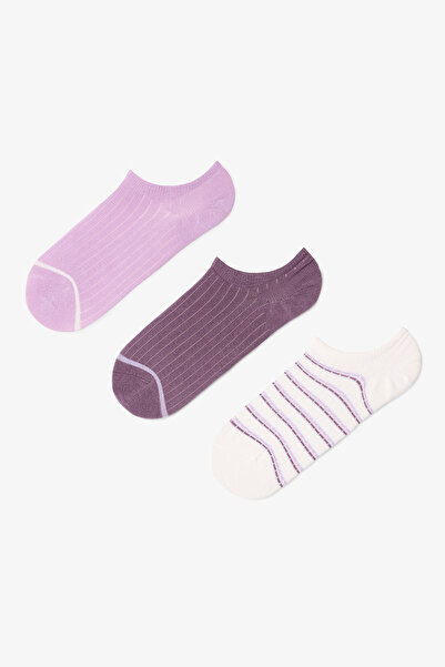 Penti 3 Çift Pamuklu Çizgili Sneaker Çorap