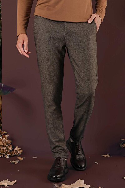 Efor P 1138 Slim Fit Kahve Klasik Pantolon