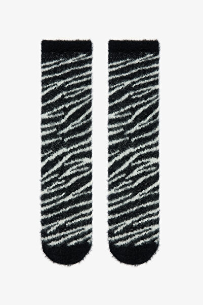 Penti Șosete albe cu model zebră