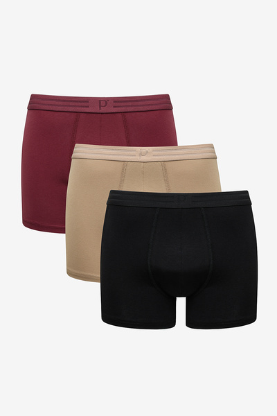 Penti Boxeri bărbați din bumbac, multicolori, set 3 bucăți