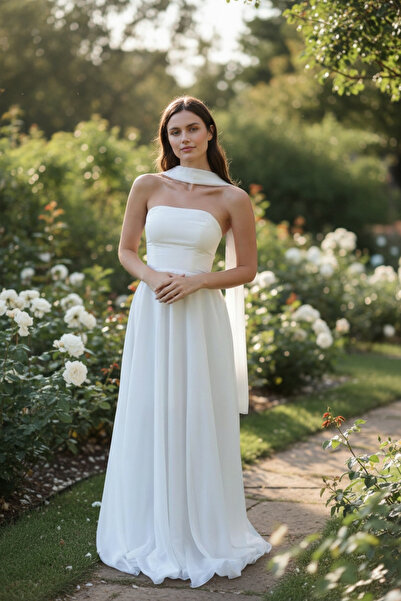 ENDAMIM Rochie de nuntă pentru ceremonie de logodnă, rochie de fotografie în ...