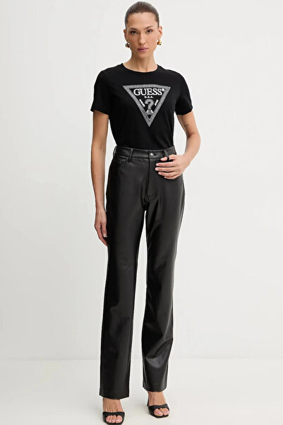 Guess Euphoria Women's Black Regular Fit Pants W5Bb75K8S30-Jblk