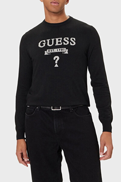 Guess Hammond Men's Black Wool Blend Sweater M5Yr00Z0122-Jblk
