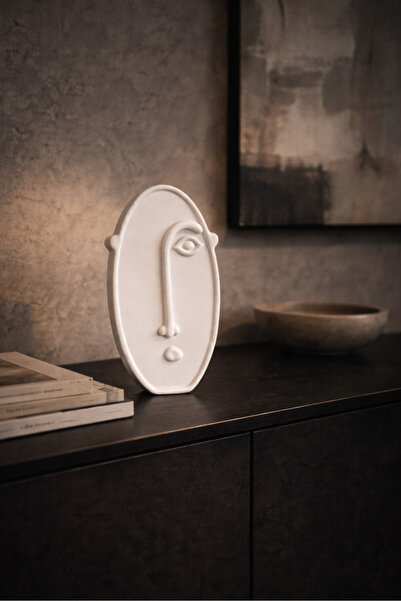 Otaera Sessiz Yüz Oval - Modern Masa Üstü Dekor, Zarif El Yapımı Dekoratif Fi...