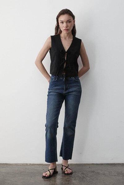 JASTE Kadın Yüksek Bel Jean Pantolon