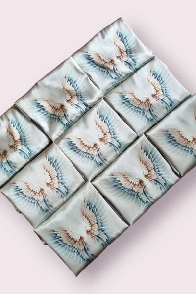 Lasilla 9 Pieces Back Wing Patterned Dressing Gowns, Bridesmaid Dressing Gown...