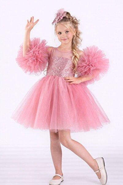 RAPAPA Κοριτσίστικο φόρεμα με παγιέτες Tutu για γενέθλια και γάμο 1616GK
