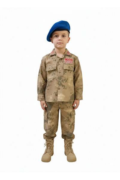 Ertekstekstil Çocuk Asker Takımı Komando Çocuk Asker Kıyafeti