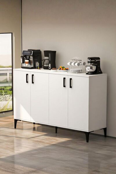 Moonlife Valencia 4 Kapaklı Mutfak,Kiler Dolabı,Kahve Köşesi Çok Amaçlı Dolap...