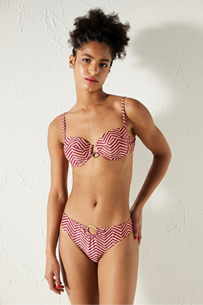 Penti Top de bikini fără bretele cu model Aurora Stripe