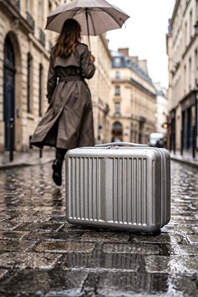 Zeplin Glow PC Policarbon Makyaj Çantası & El Valizi Silver