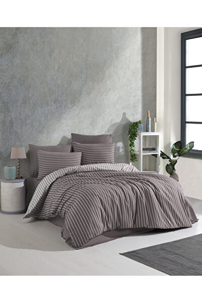 luxtex Set pilota dublu din satin de bumbac cu dungi - 200x220 CM