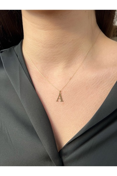 Goldstation 14 ayar harfli kolye (tüm harflerle üretim yapılmaktadır)