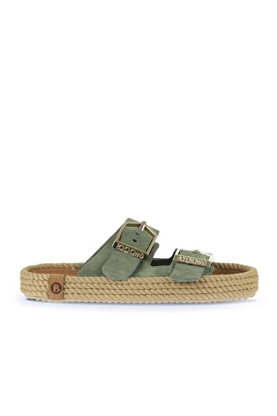 Bueno Shoes Çağla Süet Bohonomad - Papuci Sydney pentru femei cu cataramă 24s...