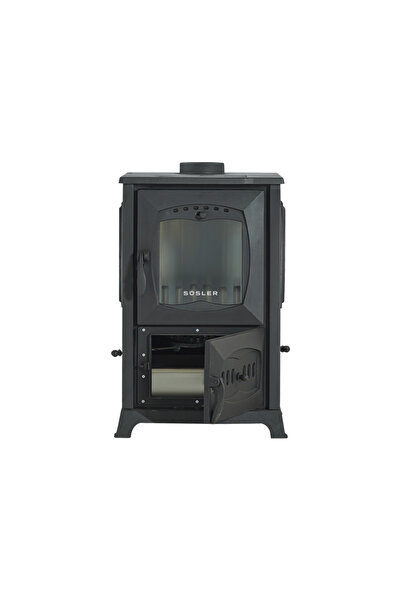 Gözde SÜSLER MARKA 3 Tarafı CAMLI FIRINSIZ MİNİ Şömine Demir Döküm Soba Odun ...