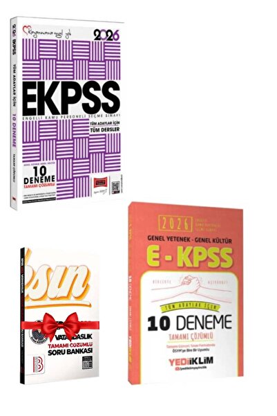 Yargı Yayınları 2026 Yargı EKPSS Deneme Sınavı+Yediiklim EKPSS Deneme Sınavı+...