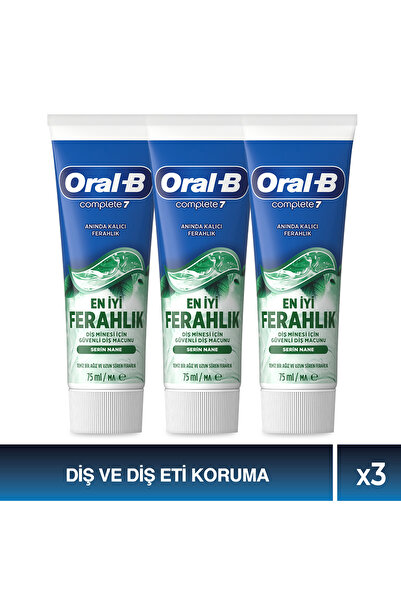 Oral-B Complete 7 Üstün Ferahlık Diş Macunu 75 ml x 3 Adet
