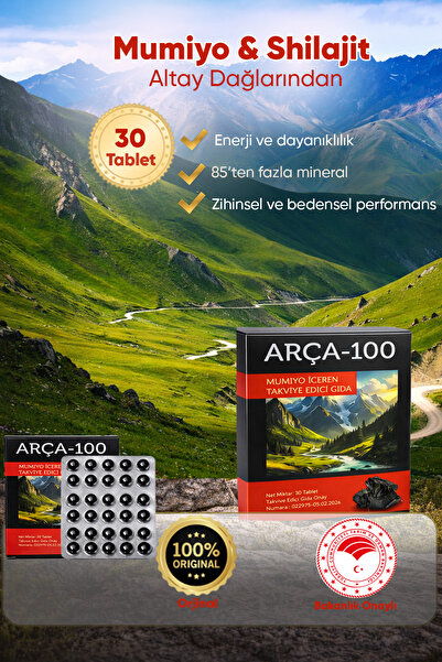 MUMİA MUMİYO İÇEREN TAKVİYE EDİCİ GIDA %100 Saf Mumiyo 30'lu Tablet Kırgızist...