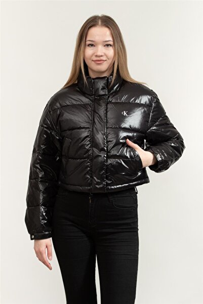Calvin Klein Shine Crop Puffer Jacket Women's Coat Lv047D504Gub1