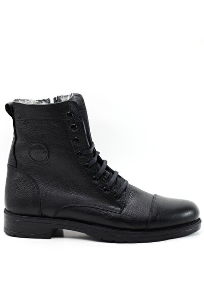 Yeşildaş ERKEK %100 HAKİKİ DERİ İÇİ KÜRKLÜ YANDAN FERMUARLI POSTAL