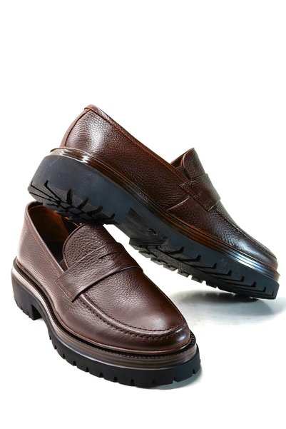 Yeşildaş Men's 100% Genuine Leather Orthopedic Comfortable Polysole Daily Shoes