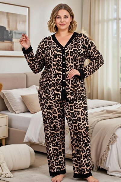 tarzımsüper Set de pijamale de lux din dantelă cu nasturi în față, din bumbac...