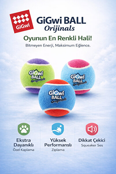 Gigwi Ball Originals Sesli Köpek Oyun Topu 5 cm - 3'lü Paket - Küçük Irk & Yavru