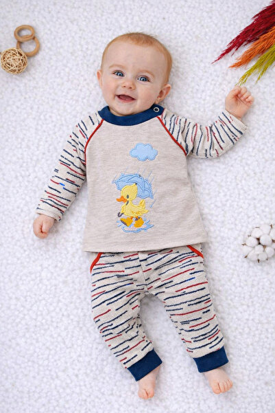 Tomuycuk 100% Cotton 2-Piece Set for Baby Boy and Child - Duck Embroidery and...