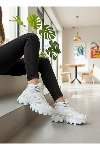 BIG KING Beyaz Dozer Taban Unisex Günlük Spor Bot