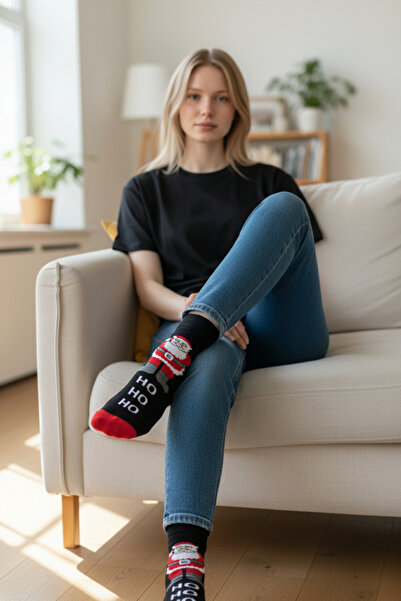 Esinti Unisex Christmas Socks Colorful Patterned Gift New Year Men Women Long...