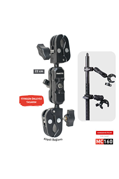Knmaster MC160 – 360° Ayarlanabilir Motosiklet Çift Yengeç Kelepçeli Aksiyon ...