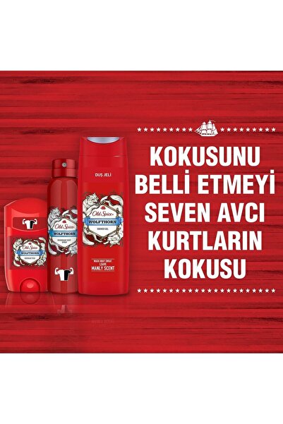 Old Spice 400ml Duş Jeli +150ml Deo+50ml Deo Stick Wolfthorn