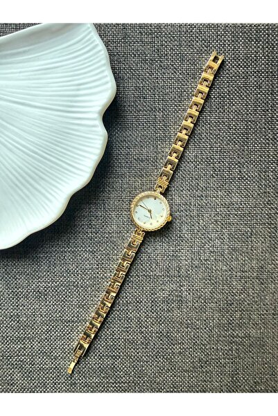 rubsey ساعة يد نسائية كلاسيكية بحبل من الخرز بتصميم كلاسيكي دائري