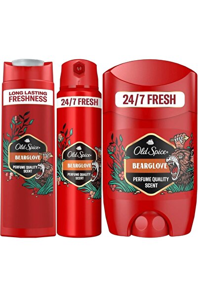 Old Spice BEARGLOVE 3'LÜ (STICK+DEO+DUŞJELİ)