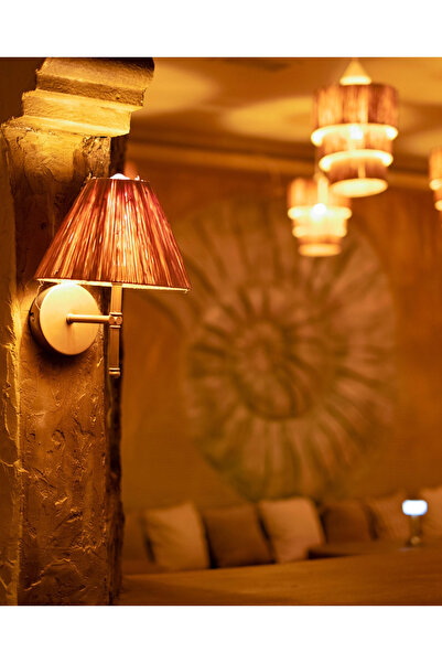 Maison Avf E27 Bulb Wired Bohemian Wicker Bottom Antique Gold Sconce