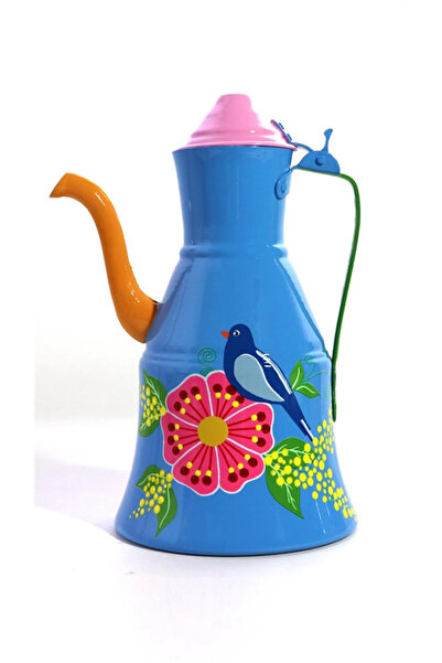 DEDEMİN EMAYELERİ El Boyama Güğüm Turkuaz Kuş