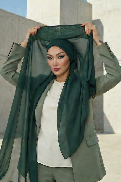 Aisha's Design Şal practic din șifon cu bumbac moale armături interioare, con...