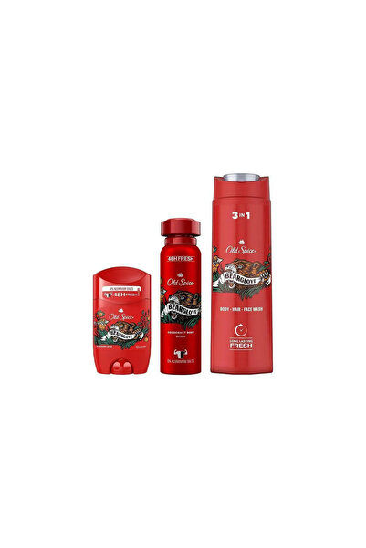 Old Spice BEARGLOVE 3'LÜ (STICK+DEO+DUŞJELİ)