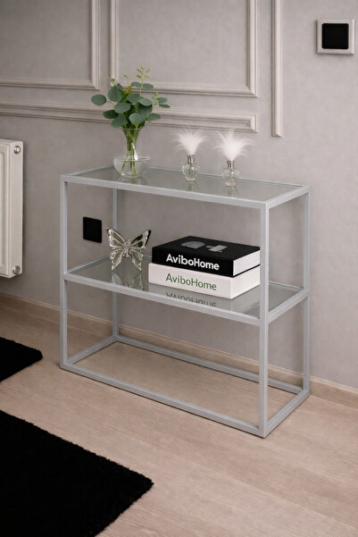 Home Pırlanta Açık Gri Dresuar Kahve Köşesi Modern Konsol