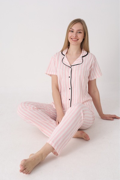 Sude HOMEWEAR Set pijama cu mânecă scurtă din bumbac