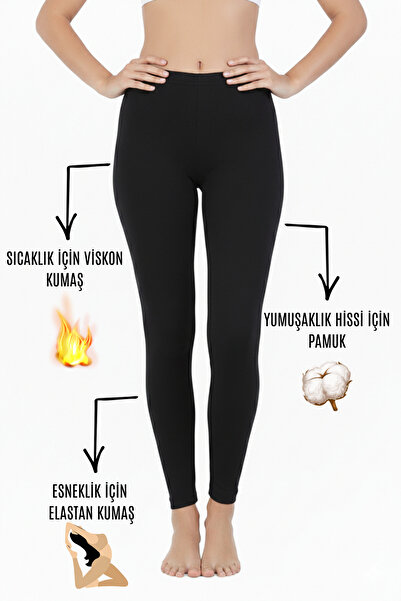 Hmd Women's Black Long Bottom Comfortable Texture Thermal Underwear